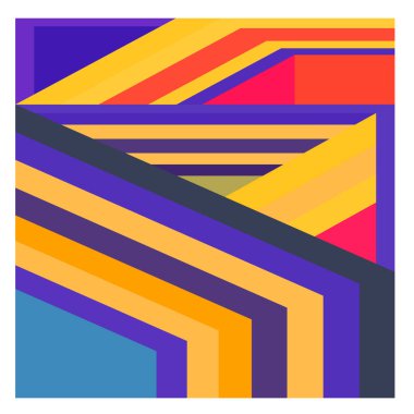 Kaynak için vektör renkli geometrik ve eğri arkaplan deseni