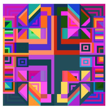 Kaynak için vektör renkli geometrik ve eğri arkaplan deseni