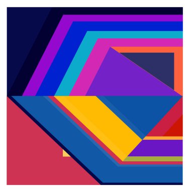 Kaynak için vektör renkli geometrik ve eğri arkaplan deseni