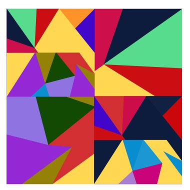 Kaynak için vektör renkli geometrik ve eğri arkaplan deseni