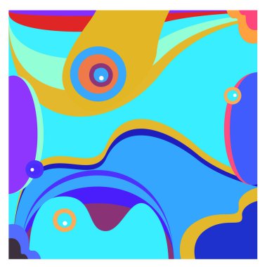 Kaynak için vektör renkli geometrik ve eğri arkaplan deseni