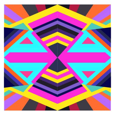 Kaynak için vektör renkli geometrik ve eğri arkaplan deseni