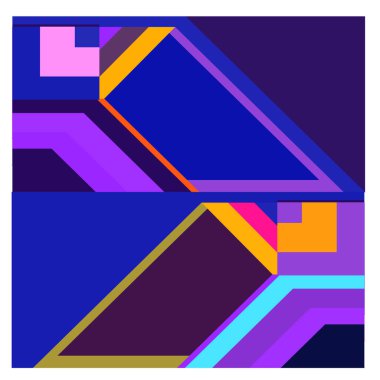 Kaynak için vektör renkli geometrik ve eğri arkaplan deseni