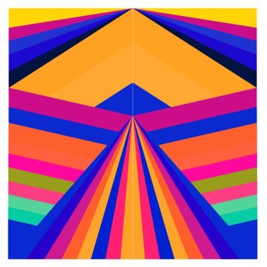 Kaynak için vektör renkli geometrik ve eğri arkaplan deseni