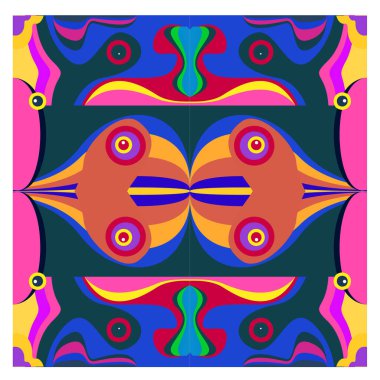 Kaynak için vektör renkli geometrik ve eğri arkaplan deseni