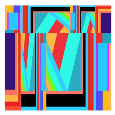 Kaynak için vektör renkli geometrik ve eğri arkaplan deseni