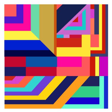 Kaynak için vektör renkli geometrik ve eğri arkaplan deseni