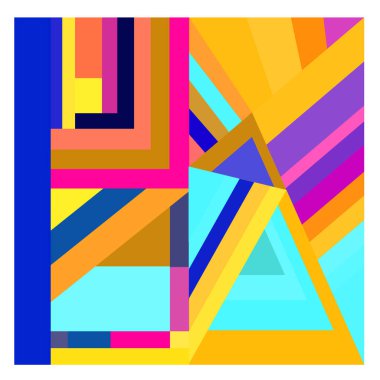 Kaynak için vektör renkli geometrik ve eğri arkaplan deseni