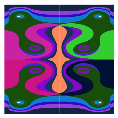 Kaynak için vektör renkli geometrik ve eğri arkaplan deseni