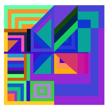 Kaynak için vektör renkli geometrik ve eğri arkaplan deseni