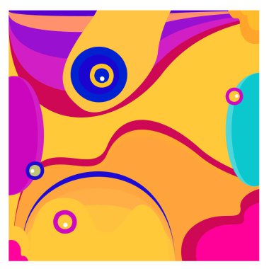 Kaynak için vektör renkli geometrik ve eğri arkaplan deseni