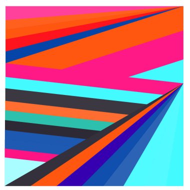 Kaynak için vektör renkli geometrik ve eğri arkaplan deseni