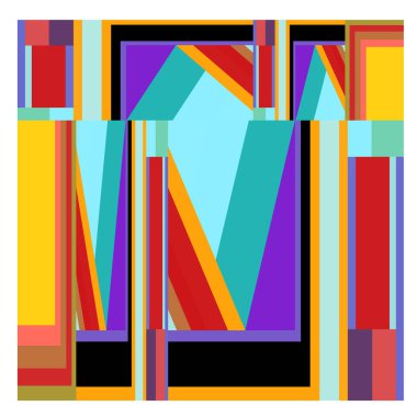 Kaynak için vektör renkli geometrik ve eğri arkaplan deseni