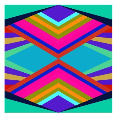 Kaynak için vektör renkli geometrik ve eğri arkaplan deseni