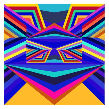 Kaynak için vektör renkli geometrik ve eğri arkaplan deseni