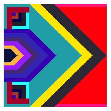 Kaynak için vektör renkli geometrik ve eğri arkaplan deseni