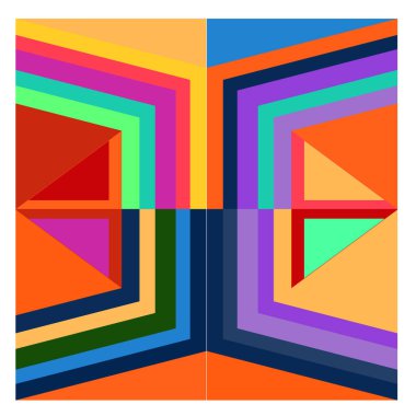 Kaynak için vektör renkli geometrik ve eğri arkaplan deseni