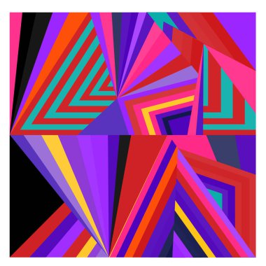 Kaynak için vektör renkli geometrik ve eğri arkaplan deseni