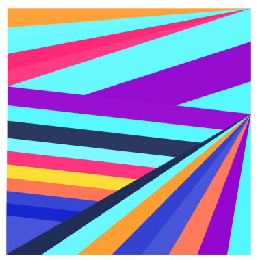 Kaynak için vektör renkli geometrik ve eğri arkaplan deseni