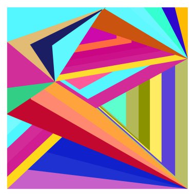 Kaynak için vektör renkli geometrik ve eğri arkaplan deseni