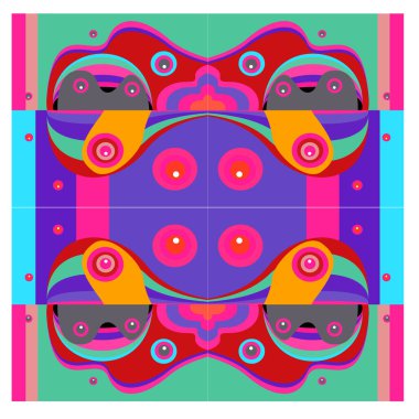 Kaynak için vektör renkli geometrik ve eğri arkaplan deseni