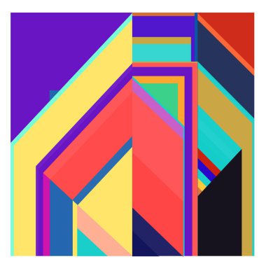 Kaynak için vektör renkli geometrik ve eğri arkaplan deseni