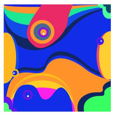 Kaynak için vektör renkli geometrik ve eğri arkaplan deseni