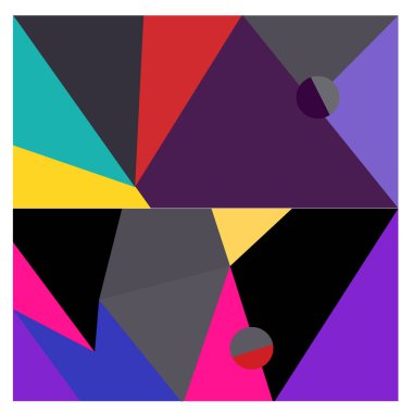 Kaynak için vektör renkli geometrik ve eğri arkaplan deseni