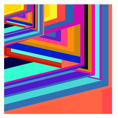 Kaynak için vektör renkli geometrik ve eğri arkaplan deseni