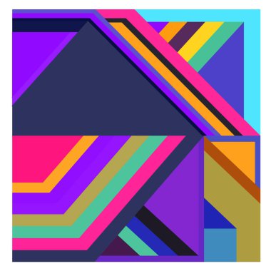 Kaynak için vektör renkli geometrik ve eğri arkaplan deseni