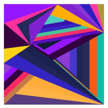 Kaynak için vektör renkli geometrik ve eğri arkaplan deseni