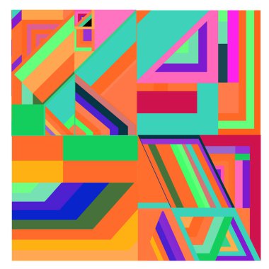 Kaynak için vektör renkli geometrik ve eğri arkaplan deseni