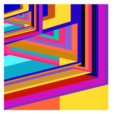 Kaynak için vektör renkli geometrik ve eğri arkaplan deseni