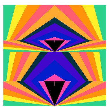 Kaynak için vektör renkli geometrik ve eğri arkaplan deseni