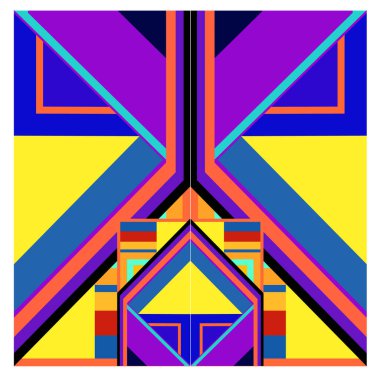 Kaynak için vektör renkli geometrik ve eğri arkaplan deseni