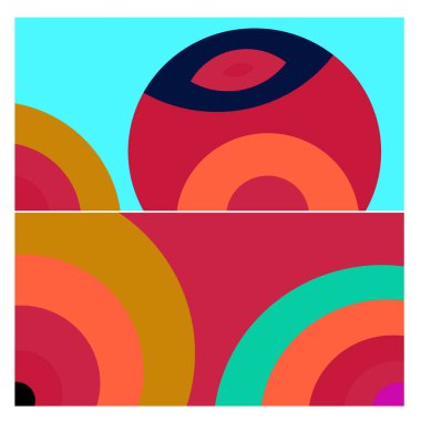 Kaynak için vektör renkli geometrik ve eğri arkaplan deseni