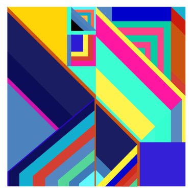 Kaynak için vektör renkli geometrik ve eğri arkaplan deseni