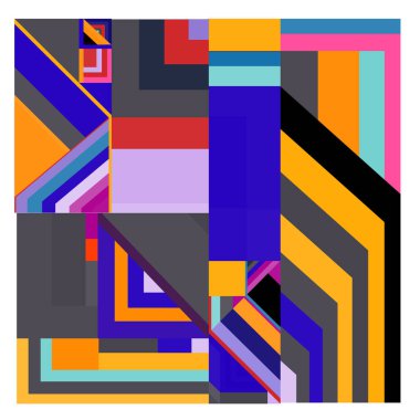 Kaynak için vektör renkli geometrik ve eğri arkaplan deseni