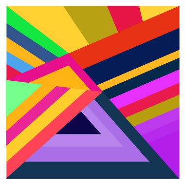 Kaynak için vektör renkli geometrik ve eğri arkaplan deseni