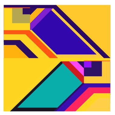 Kaynak için vektör renkli geometrik ve eğri arkaplan deseni