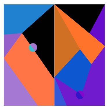 Kaynak için vektör renkli geometrik ve eğri arkaplan deseni