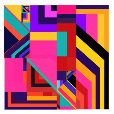 Kaynak için vektör renkli geometrik ve eğri arkaplan deseni