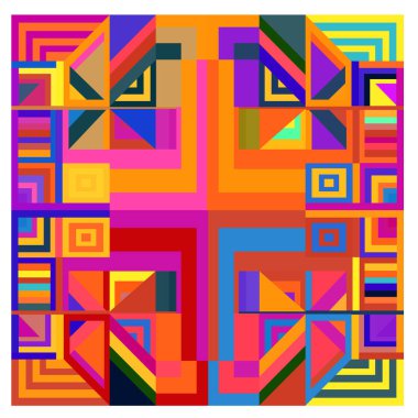 Kaynak için vektör renkli geometrik ve eğri arkaplan deseni