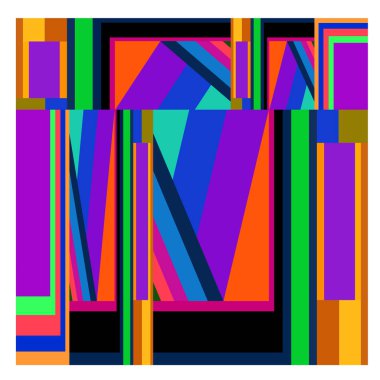 Kaynak için vektör renkli geometrik ve eğri arkaplan deseni