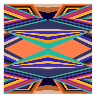 Kaynak için vektör renkli geometrik ve eğri arkaplan deseni