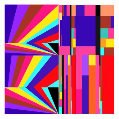 Kaynak için vektör renkli geometrik ve eğri arkaplan deseni