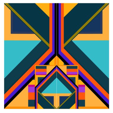 Kaynak için vektör renkli geometrik ve eğri arkaplan deseni