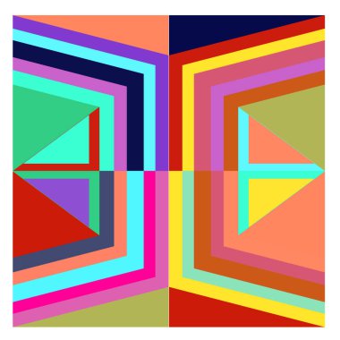 Kaynak için vektör renkli geometrik ve eğri arkaplan deseni