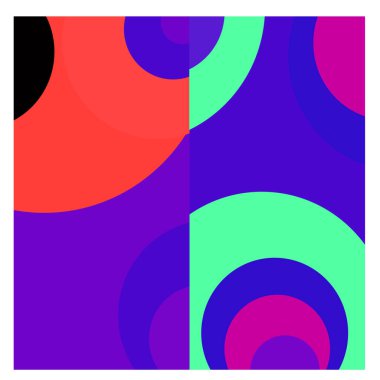 Kaynak için vektör renkli geometrik ve eğri arkaplan deseni