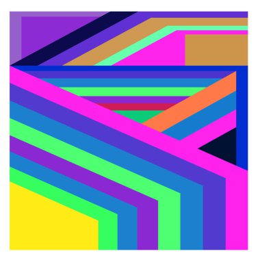 Kaynak için vektör renkli geometrik ve eğri arkaplan deseni